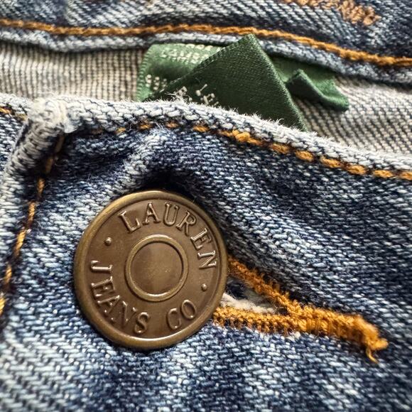 Lauren Ralph Lauren Jeans Women's 12 Blue Straight leg High rise Preppy Classic - Picture 3 of 13